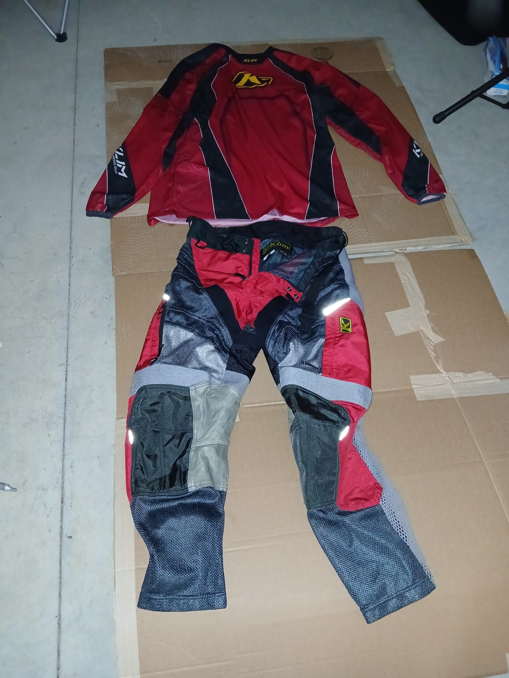 KLIM Red and Black MX Dirt Bike Jersey and Pants Set
